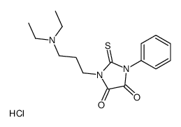 1-[3-(diethylamino)propyl]-3-phenyl-2-sulfanylideneimidazolidine-4,5-dione,hydrochloride Structure