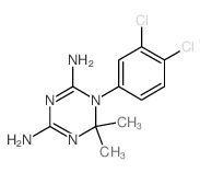 1,3,5-Triazine-2,4-diamine, 1-(3,4-dichlorophenyl)-1,6-dihydro-6,6-dimethyl- Structure