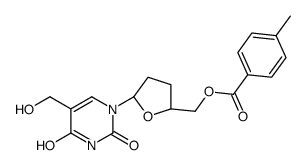 [(2S,5R)-5-[5-(hydroxymethyl)-2,4-dioxopyrimidin-1-yl]oxolan-2-yl]methyl 4-methylbenzoate结构式