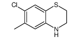 7-Chloro-6-Methyl-3,4-Dihydro-2H-Benzo[1,4]Thiazine结构式