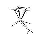 W(η(5)-pentamethylcyclopentadienyl)(N(t)-Bu)(Me)3结构式