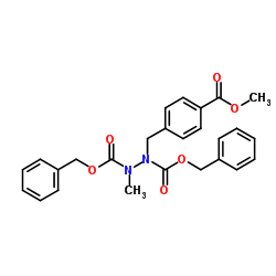 dibenzyl 1-(4-(Methoxycarbonyl)benzyl)-2-Methylhydrazine-1,2-dicarboxylate图片