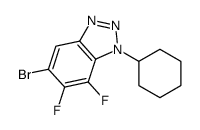 5-Bromo-1-cyclohexyl-6,7-difluoro-1,2,3-benzotriazole结构式