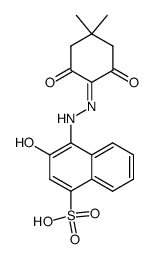 4-[N'-(4,4-Dimethyl-2,6-dioxo-cyclohexylidene)-hydrazino]-3-hydroxy-naphthalene-1-sulfonic acid Structure