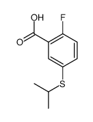 2-Fluoro-5-[(1-methylethyl)thio]-benzoic acid structure