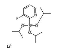 Lithium (3-fluoropyridin-2-yl)triisopropoxyborate结构式