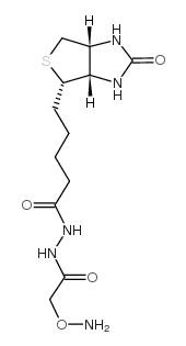 n'-aminooxymethylcarbonylhydrazino-d-biotin Structure