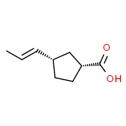 Cyclopentanecarboxylic acid, 3-(1-propenyl)-, [1alpha,3alpha(E)]- (9CI) picture