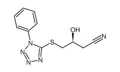 (S)-3-hydroxy-4-[(1-phenyltetrazole-5-yl)sulfanyl]butyronitrile Structure