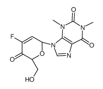 7-(3-deoxy-3-fluorohex-2-enopyranosyl-4-ulose)theophylline picture