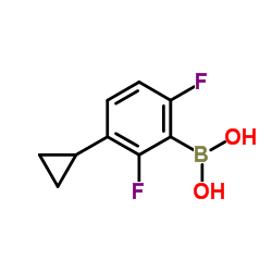 3-Cyclopropyl-2,6-difluorophenylboronic acid Structure