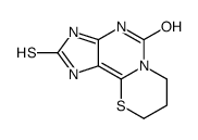 2,3,8,9-tetrahydro-2-thioxo-7H-(1,3)thiazino(2,3-i)purin-5-(1H)-one结构式