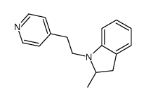 2-methyl-1-(2-pyridin-4-ylethyl)-2,3-dihydroindole结构式
