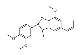 (2S,3S)-2-(3,4-dimethoxyphenyl)-7-methoxy-3-methyl-5-[(E)-prop-1-enyl]-2,3-dihydro-1-benzofuran结构式