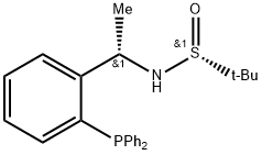 [S(R)]-N-[(1S)-1-[2-(Diphenylphosphino)phenyl]ethyl]-2-methyl-2-propanesulfinamide Structure