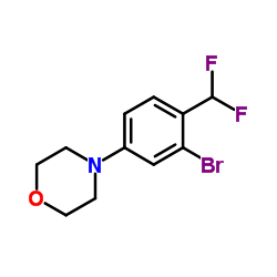 4-(3-bromo-4-(difluoromethyl)phenyl)Morpholine结构式