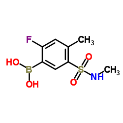 (2-fluoro-4-methyl-5-(N-methylsulfamoyl)phenyl)boronic acid picture