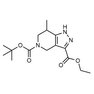 5-叔丁基3-乙基7-甲基-6,7-二氢-1H-吡唑并[4,3-c]吡啶-3,5(4H)-二羧酸酯结构式