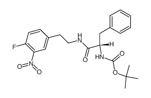 tert-butyl (S)-(1-((4-fluoro-3-nitrophenethyl)amino)-1-oxo-3-phenylpropan-2-yl)carbamate Structure