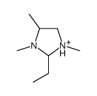 2-ethyl-1,3,4-trimethylimidazolidin-1-ium结构式