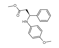 (S)-methyl 3-(4-methoxyphenylamino)-3-phenylpropanoate结构式