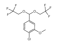 4-chloro-3-methoxybenzaldehyde bis-(2,2,2-trifluoroethyl)acetal结构式