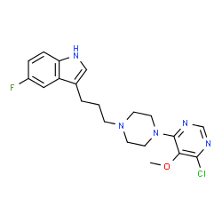3-(3-(4-(6-CHLORO-5-METHOXYPYRIMIDIN-4-YL)PIPERAZIN-1-YL)PROPYL)-5-FLUORO-1H-INDOLE Structure