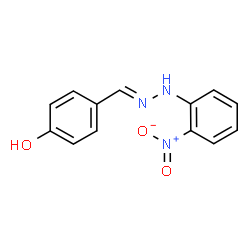 4-[2-(2-nitrophenyl)carbonohydrazonoyl]phenol structure