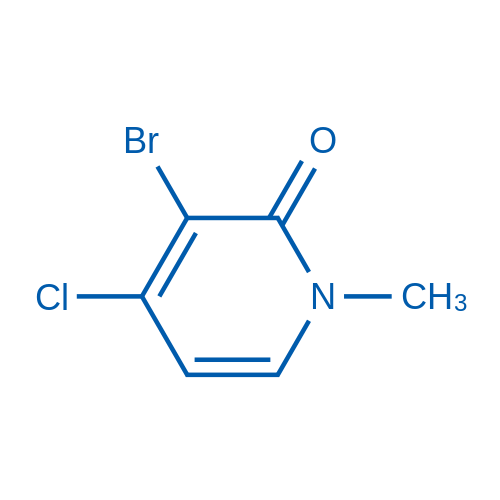 3-溴-4-氯-1-甲基吡啶-2(1H)-酮结构式