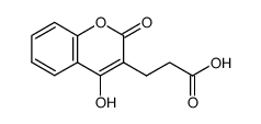 3-(4-hydroxy-2-oxo-2H-chromen-3-yl)propanoic acid结构式