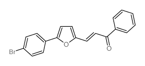 2-Propen-1-one, 3-[5-(4-bromophenyl)-2-furanyl]-1-phenyl- (en) Structure