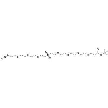 Azido-PEG3-Sulfone-PEG4-Boc Structure