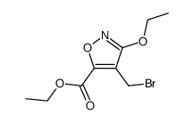 ethyl 4-(bromomethyl)-3-ethoxyisoxazole-5-carboxylate结构式