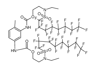 bis[2-[ethyl[(heptadecafluorooctyl)sulphonyl]amino]ethyl] (4-methyl-1,3-phenylene)biscarbamate Structure