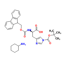 (2R)-2-(芴甲氧羰基氨基)-3-[1-[(2-甲基丙烷-2-基)氧羰基]咪唑-4-基]丙酸环己胺盐图片