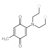 2,5-Cyclohexadiene-1,4-dione, 2-[bis (2-chloroethyl)amino]-5-methyl-结构式