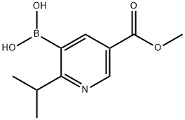 2-(iso-Propyl)-5-(methoxycarbonyl)pyridine-3-boronic acid结构式
