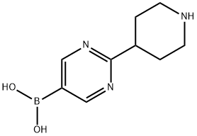 (2-(piperidin-4-yl)pyrimidin-5-yl)boronic acid structure