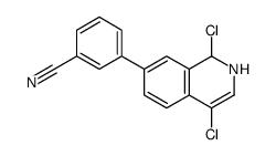 3-(1,4-dichloro-1,2-dihydroisoquinolin-7-yl)benzonitrile结构式