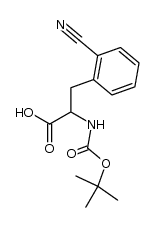 (R)-2-((叔丁氧基羰基)氨基)-3-(2-氰基苯基)丙酸结构式