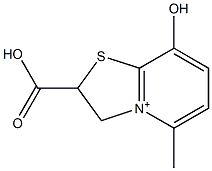 2-Carboxylato-2,3-dihydro-8-hydroxy-5-methylthiazolo[3,2-a]pyridinium结构式