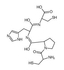 (2R)-2-[[(2S)-2-[[(2S)-1-[(2R)-2-amino-3-sulfanylpropanoyl]pyrrolidine-2-carbonyl]amino]-3-(1H-imidazol-5-yl)propanoyl]amino]-3-sulfanylpropanoic acid Structure