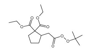 2.2-Bis-ethoxycarbonylcyclopentyl-(1)-peressigaeure-tert.-butylester Structure