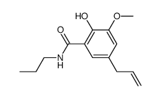 5-Allyl-2-hydroxy-N-propyl-m-anisamide结构式