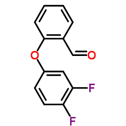 2-(3,4-DIFLUOROPHENOXY)BENZENECARBALDEHYDE结构式