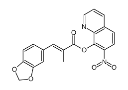 (7-nitroquinolin-8-yl) (E)-3-(1,3-benzodioxol-5-yl)-2-methylprop-2-enoate结构式