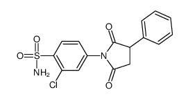 2-Chloro-4-(2,5-dioxo-3-phenyl-1-pyrrolidinyl)benzenesulfonamide结构式