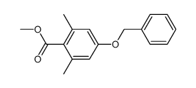 4-benzyloxy-2,6-dimethylbenzoic acid methyl ester结构式