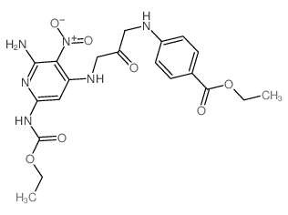 Benzoic acid,4-[[3-[[2-amino-6-[(ethoxycarbonyl)amino]-3-nitro-4-pyridinyl]amino]-2-oxopropyl]amino]-,ethyl ester picture
