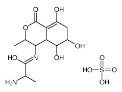 2-amino-N-(5,6,8-trihydroxy-3-methyl-1-oxo-3,4,4a,5,6,7-hexahydroisochromen-4-yl)propanamide,sulfuric acid结构式